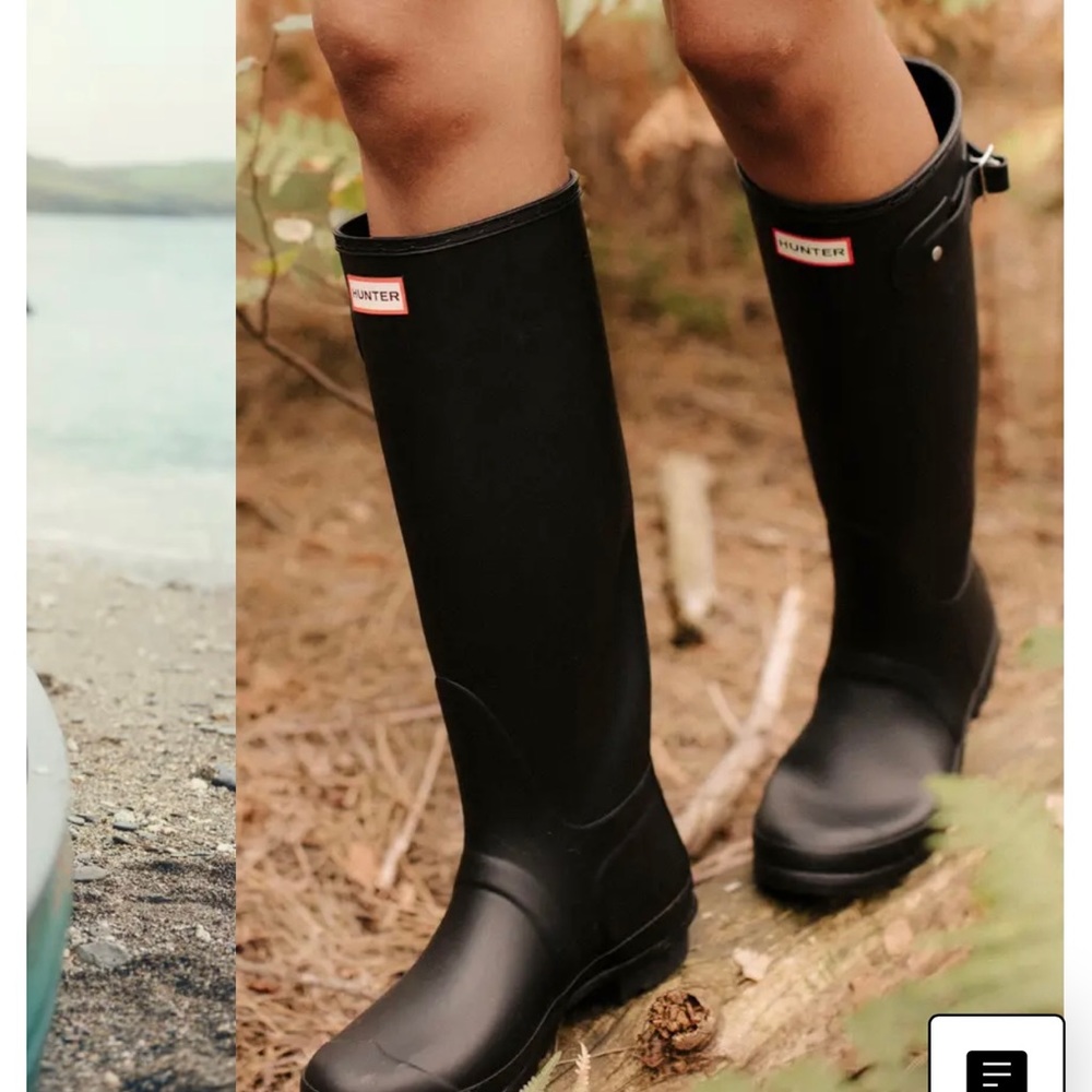 Hunter original black rain boot